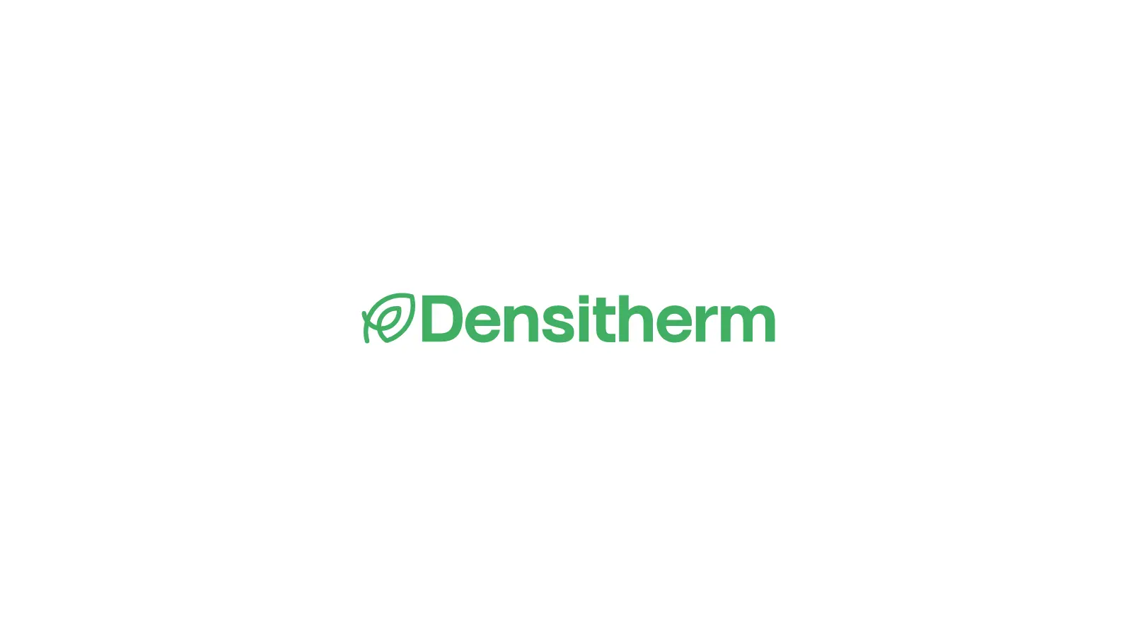 Logo Densitherm vert et gris sur fond blanc