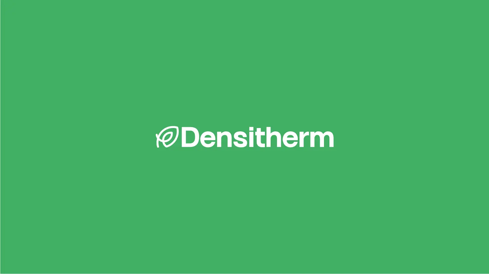 Logo Densitherm blanc sur fond vert institutionnel