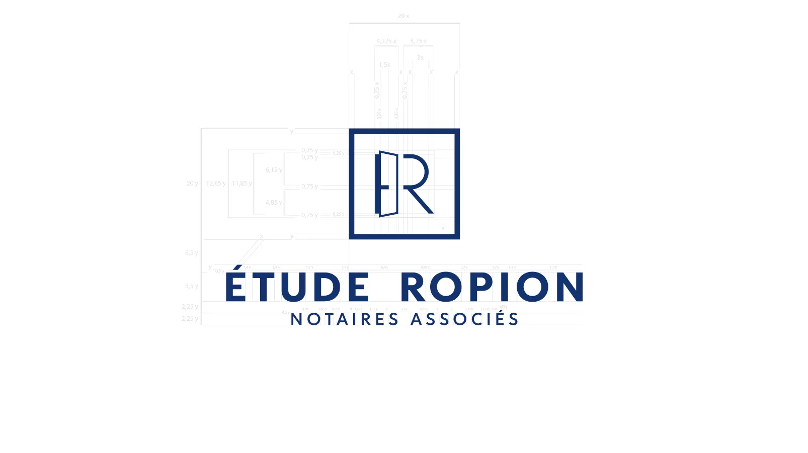 Grille de construction du logo Étude ROPION